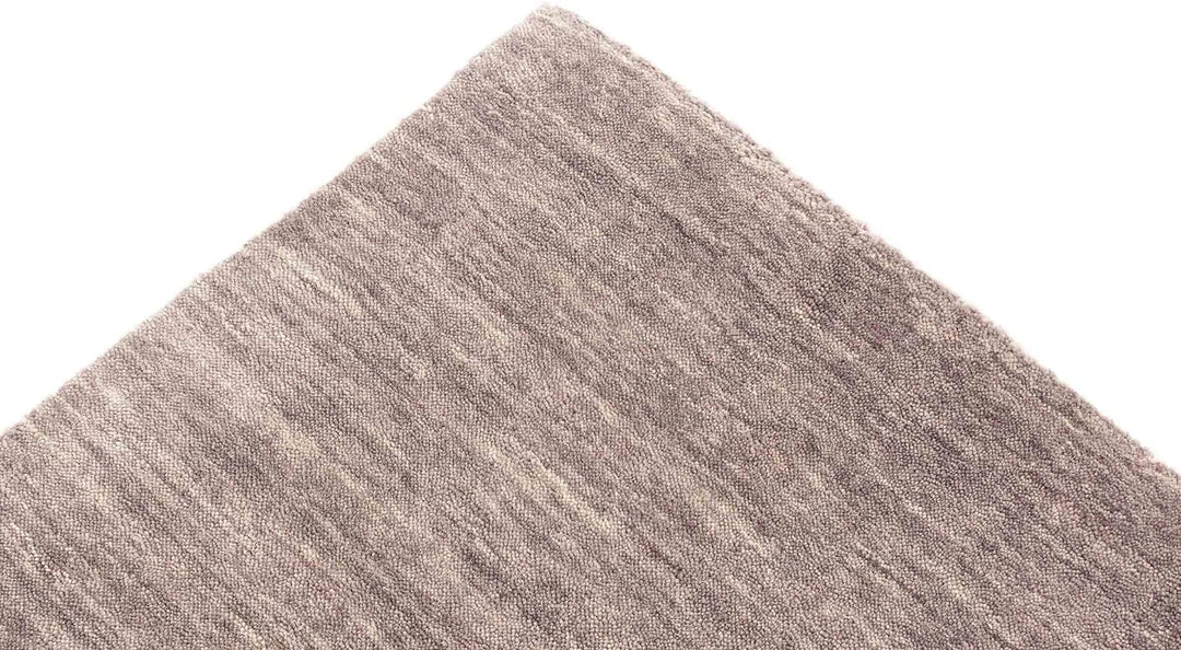 RUG PRINCE Wollteppich Gabbeh Uni 60x60 Handgewebt Quadratisch Grau Einfarbig Handarbeit Grau 60x60