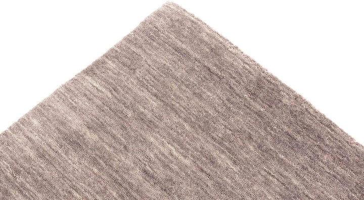 RUG PRINCE Wollteppich Gabbeh Uni 60x60 Handgewebt Quadratisch Grau Einfarbig Handarbeit Grau 60x60