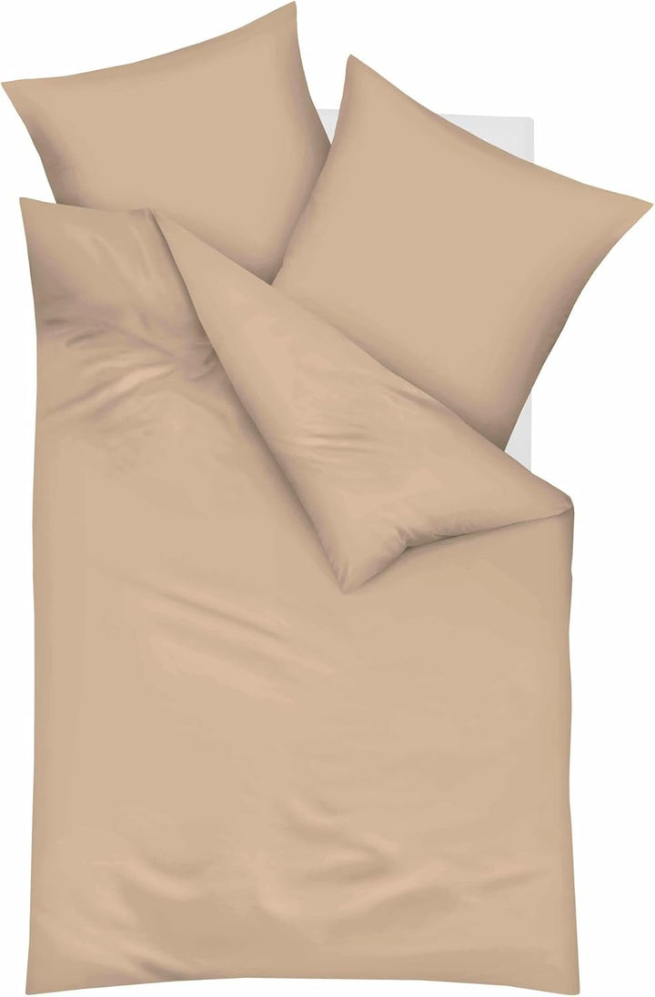 Kaeppel Biber Bettwäsche Uni Gelb Sand Lind Hellblau Terra Weiss Rot Anthrazit Leinen Silber Einfarb