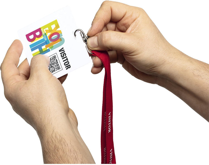 Durable Besucher-Namensschild Visitor Badge, A4 Bogen mit ablösbaren Namensschild, Packung à 100 Stü