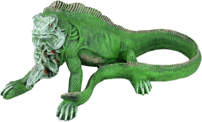 colourliving Leguan Figur 52 cm grün Echse Reptilien Dekofigur Gartenfigur Tierfigur exotische Dekor