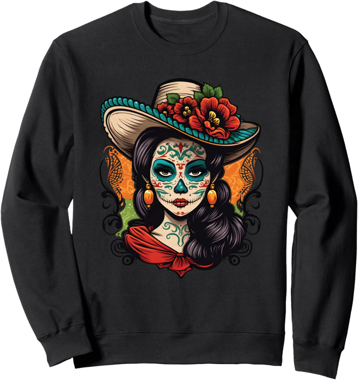 La Catrina Dia de Los Muertos Latina Sweatshirt