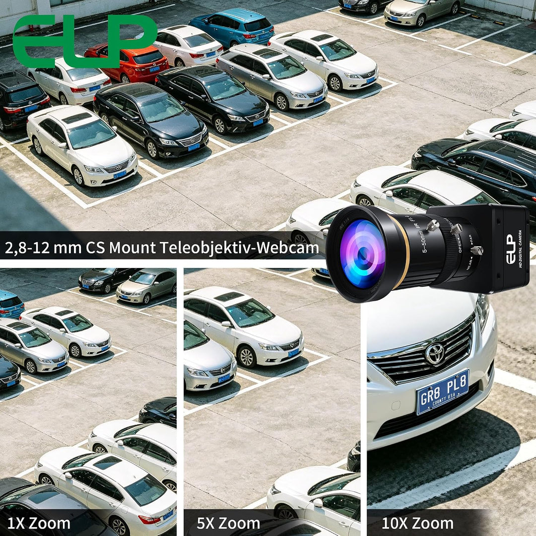 G ELP Hochgeschwindigkeit Global Shutter USB3.0 Manuelle Zoom Kamera, 720P/200fps, 1200P/120fps, USB