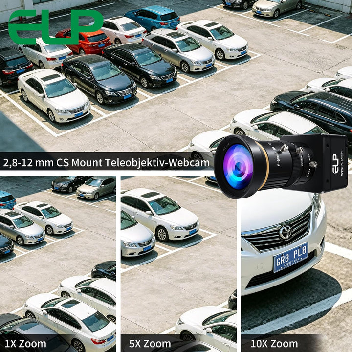 G ELP Hochgeschwindigkeit Global Shutter USB3.0 Manuelle Zoom Kamera, 720P/200fps, 1200P/120fps, USB