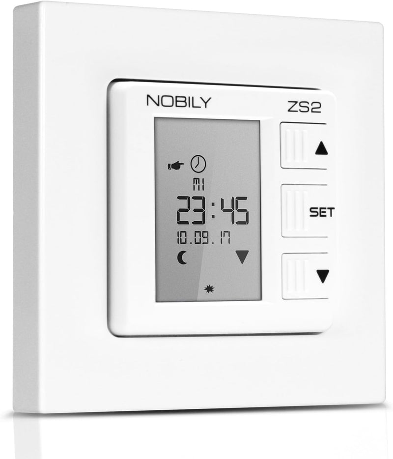 NOBILY *** Rolladen Zeitschaltuhr ZS2 mit Astro-Funktion Werksausführung Rolladenzeitschaltuhr Timer