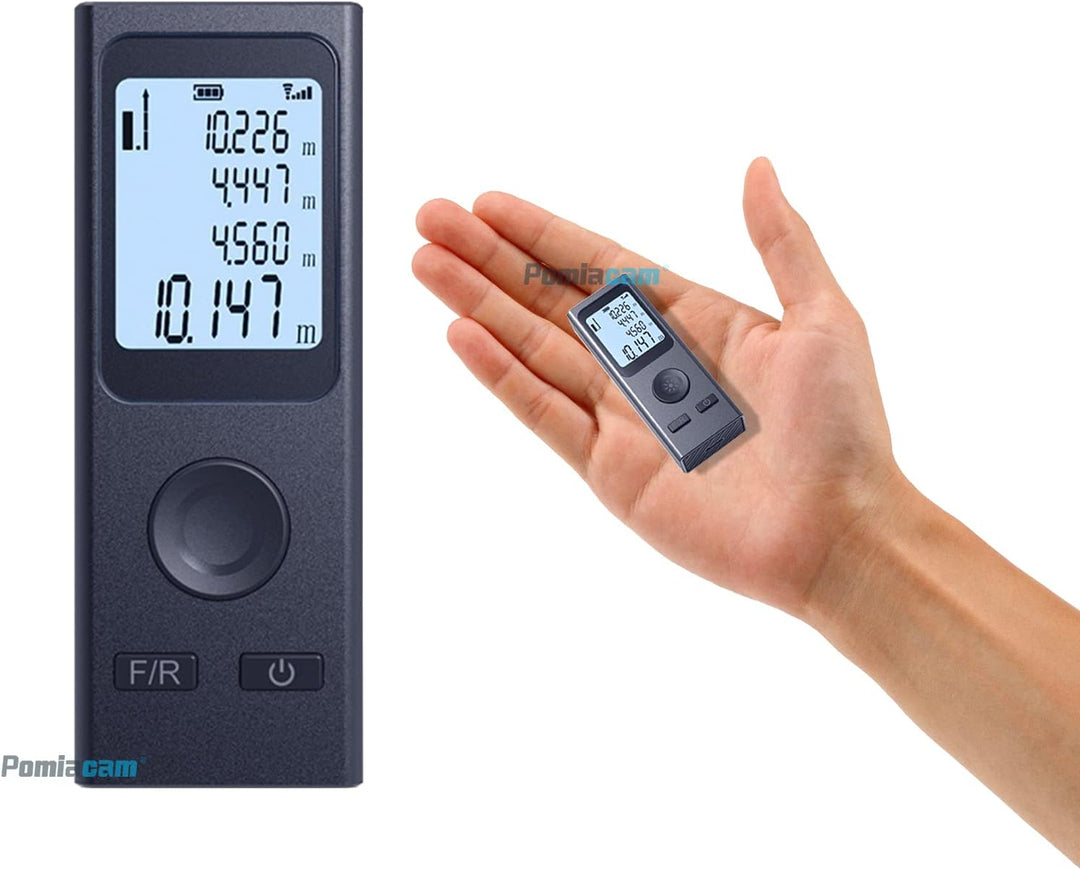 Laser-Entfernungsmesser Tragbares Laser-Messwerkzeug Handheld-Laser-Entfernung USB wiederaufladbar,