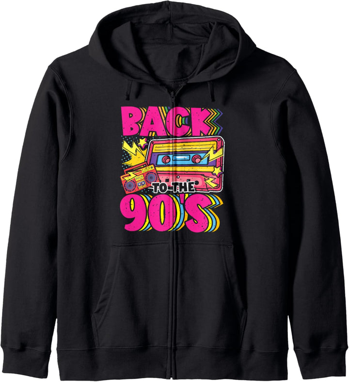 90er Jahre Outfit Party und Mottoparty Kostüm Damen Herren Kapuzenjacke