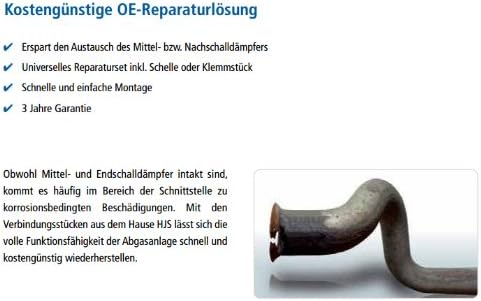Universal Reparaturset Ø 60 mm Verbindungsset Schalldämpfer PSA Auspuffrohr Abgasrohr Rohr Abgasanla