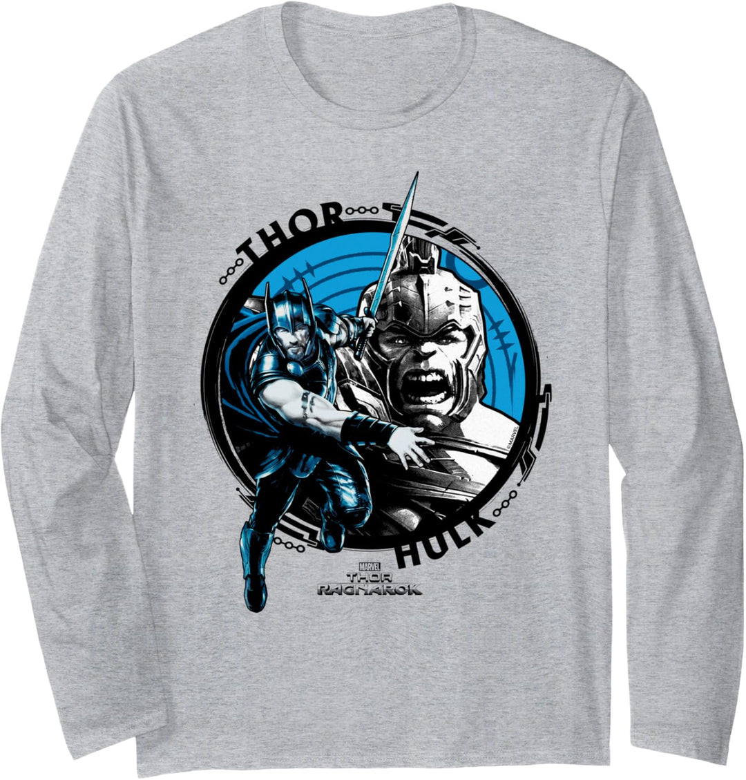 Marvel Thor: Ragnarok Hulk And Thor Circle Portrait Langarmshirt