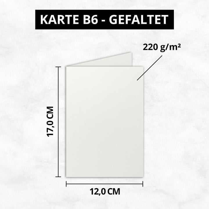 150 Faltkarten B6 - Hell-Grau - Blanko Doppel-Karten - 12 x 17 cm - sehr formstabil - für Drucker ge