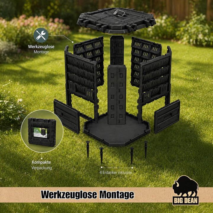 Komposter Garten 310 Liter Made in Europe