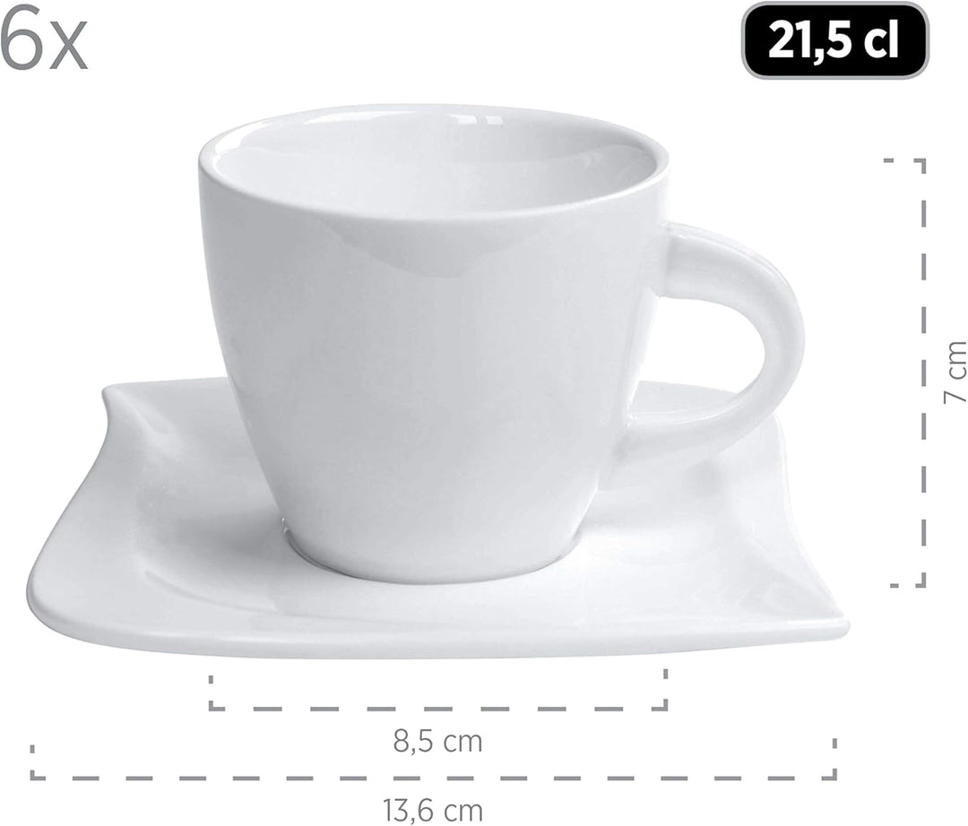 Mäser Serie La Musica, Kombiservice 30-teilig, für 6 Personen, Porzellan, weiss Kombiservice 30-tlg,