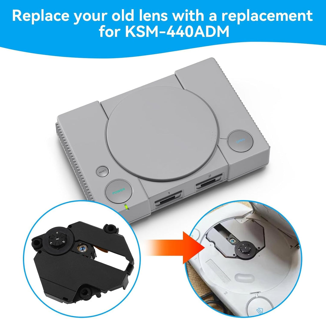 Agatige Objektiv-Reparaturteil für optisches Laufwerk KSM-440ADM, Disc Reader Lens Drive Module für