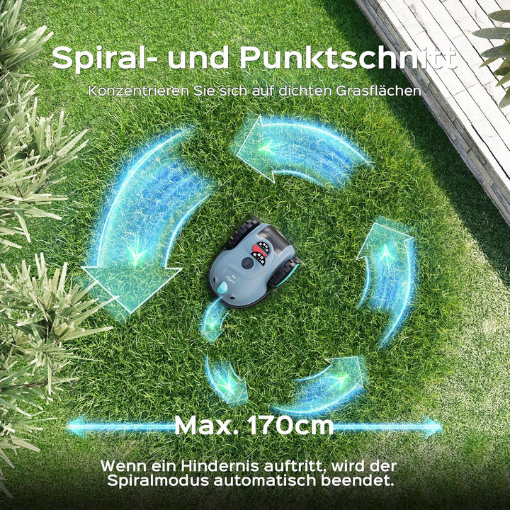 V100 Mähroboter ohne Begrenzungskabel Rasenroboter mit Kamera, Hindernisvermeidung, Vision Navigatio