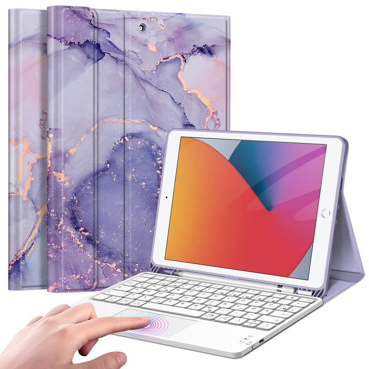 Fintie Tastatur Hülle für iPad (9. / 8. und 7. Generation - 2021/2020/2019), iPad 10.2 Zoll Deutsche