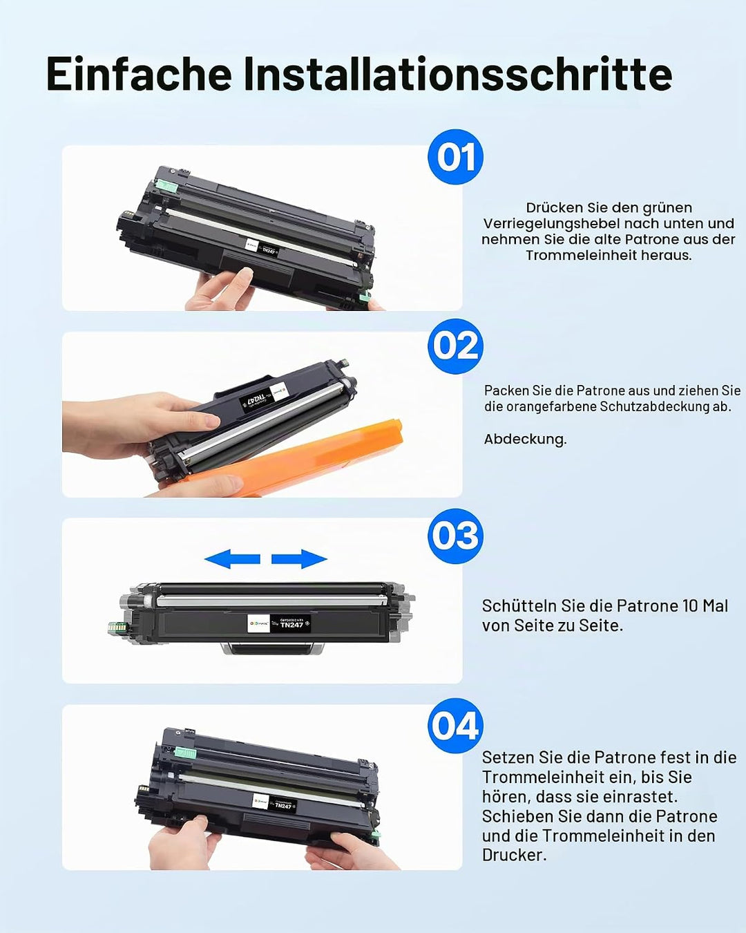 GPC IMAGE TN247 TN-247 Toner Kompatibel für Brother TN-243CMYK für Brother MFC L3750CDW DCP-L3550CDW