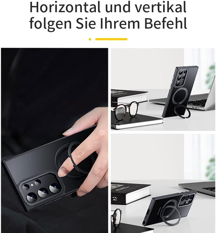 Hülle für Samsung Galaxy S23 Ultra 6.8" Handyhülle [Stark Magnetisch][Kompatibel mit MagSafe][360°Un