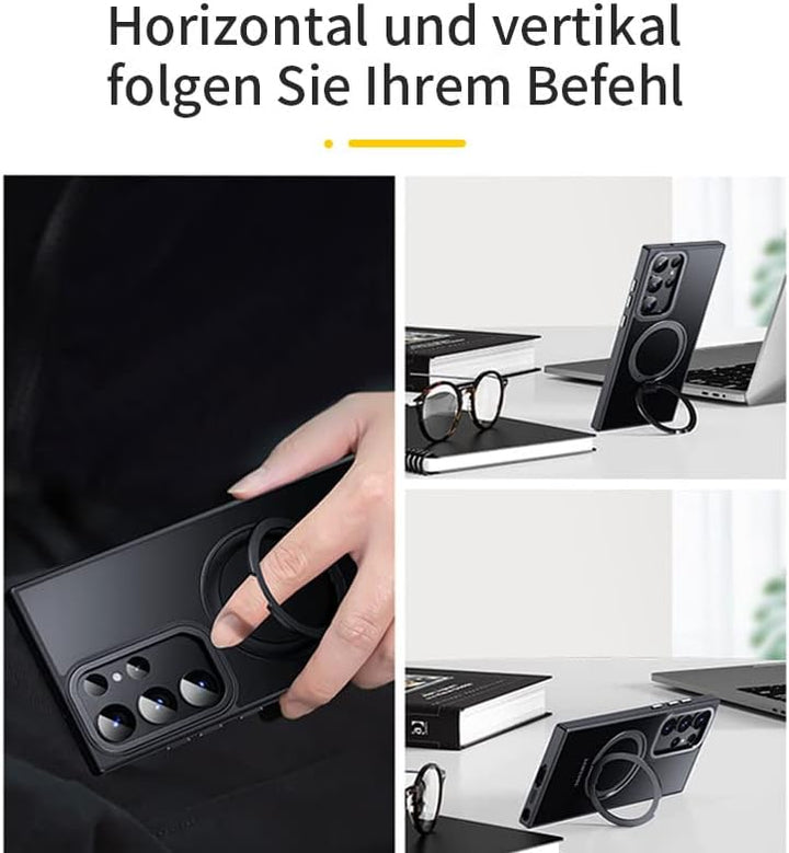 Hülle für Samsung Galaxy S23 Ultra 6.8" Handyhülle [Stark Magnetisch][Kompatibel mit MagSafe][360°Un