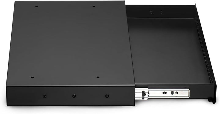 Ergolutions® Unterbau Schublade Slimline Schwarz - Flache, Einfache Montage, Vollauszug, Für Büromat