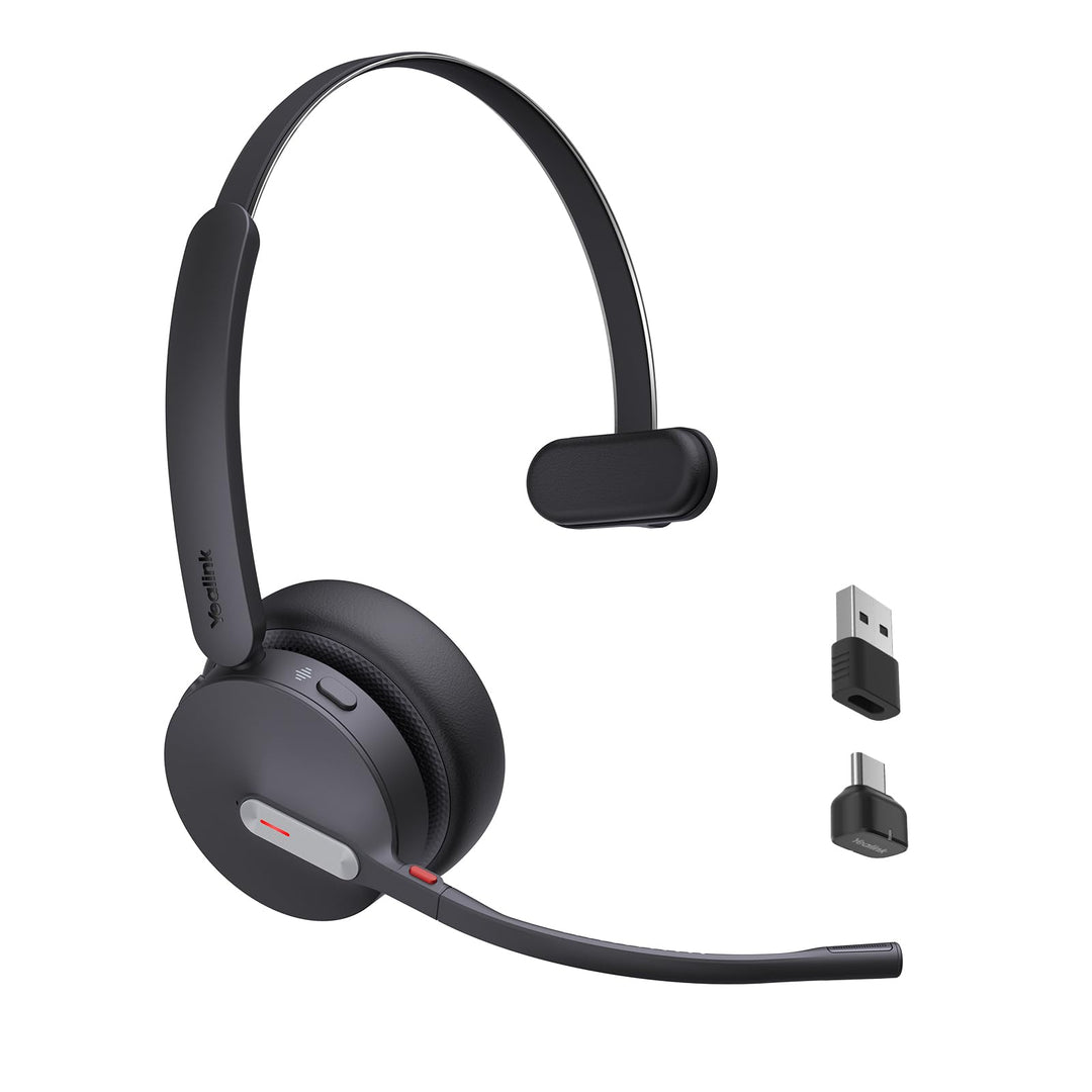Yealink BH70 Mono Bluetooth Headset mit Mikrofon für Homeoffice, Microsoft Teams Zertifiziertes Blue