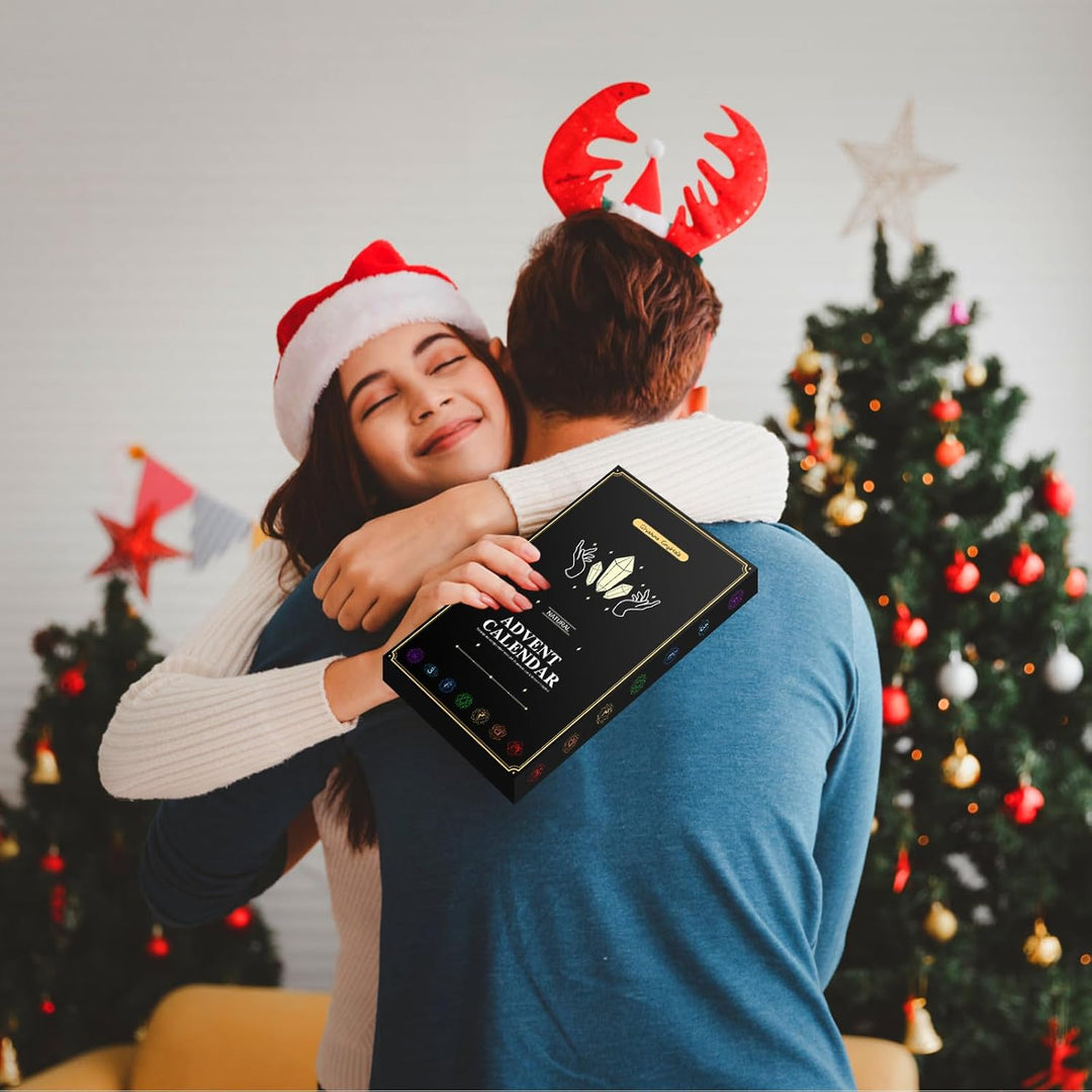 Adventskalender 2024 Edelsteine Heilsteine für Frauen Männer Kristalle Weihnachtskalender Kinder Ges