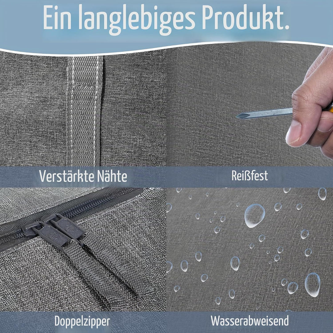 VENO 102 Liter Grosse Aufbewahrungstasche, Aufbewahrungsbox mit Deckel, Starke Griffe Umzugstaschen