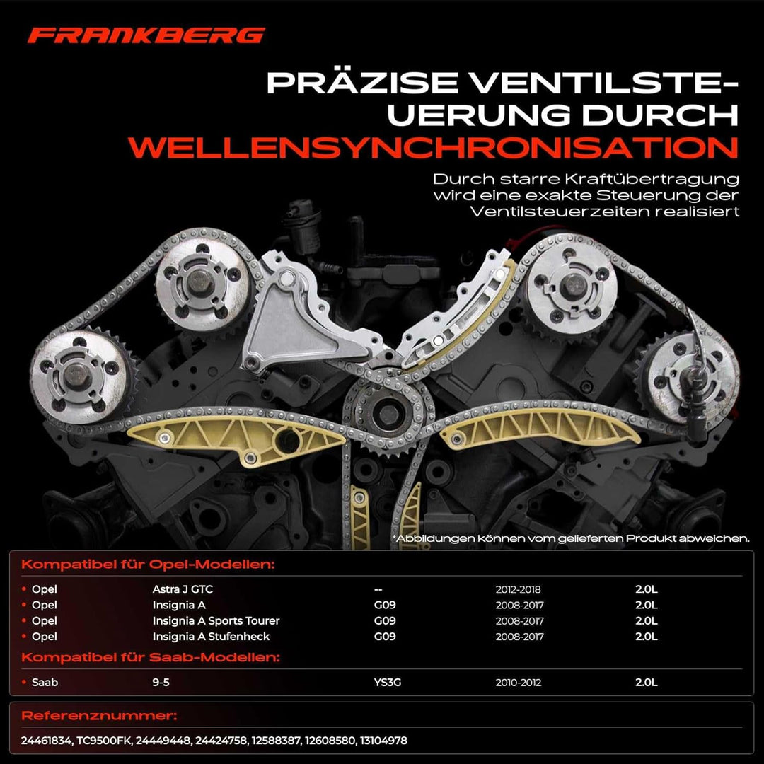 Steuerkettensatz für Astra J GTC Insignia A/Insignia A Sports Tourer G09 9-5 YS3G 2.0L 2008-2017 244