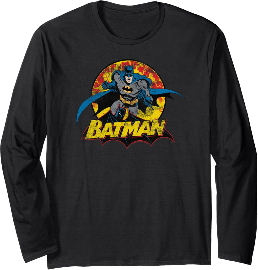 Batman Rough Distress Langarmshirt