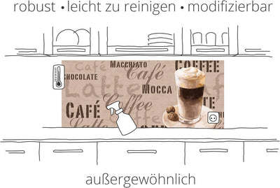 ARTland Spritzschutz Küche aus Alu für Herd Spüle 80x50 cm (BxH) Küchenrückwand mit Motiv Ostsee Str