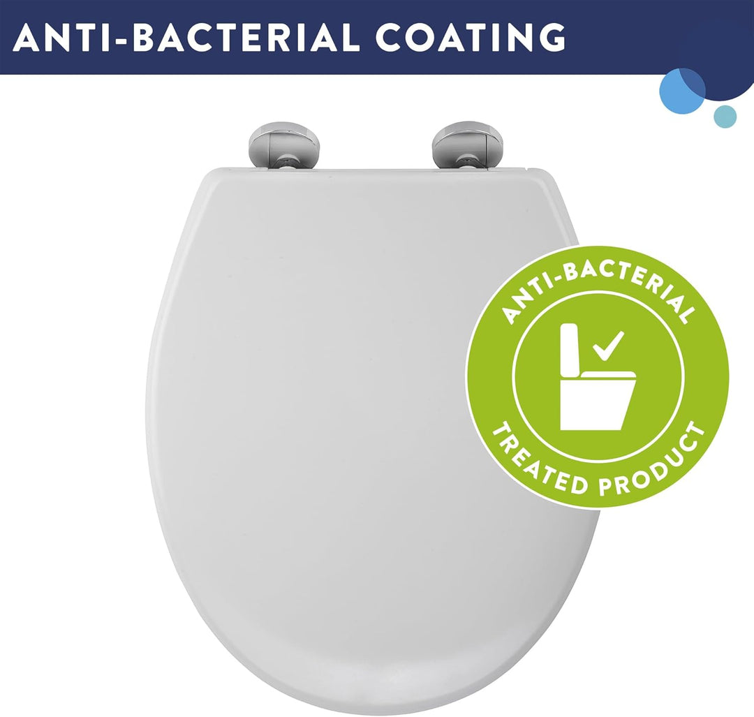 Croydex T.Seat SC Flex Fit WHT WL601722H, Kunststoff, weiss, 43 x 38 x 5 cm Standard Slow Close, Sta