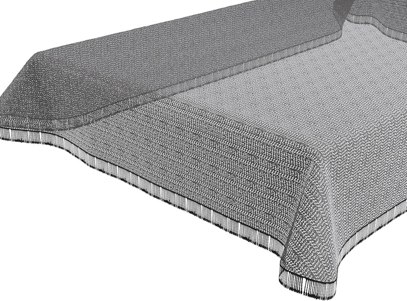 BEAUTEX Moa Weichschaum Tischdecke mit Fransen, Garten, Balkon, Terrasse, Camping - Eckig 130x220 cm