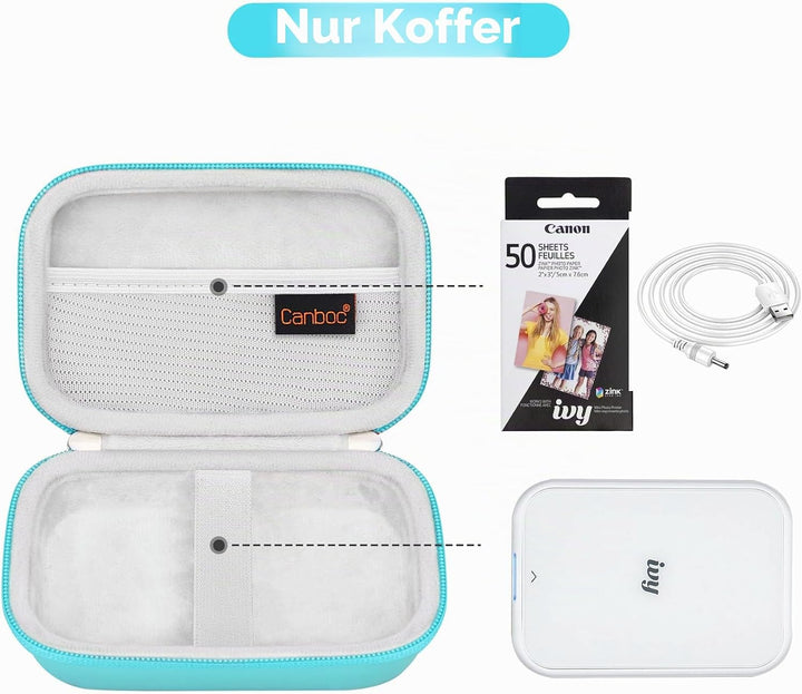Canboc Hartschalenkoffer für Neue Canon Zoemini 2/ Canon Zoemini Mini Fotodrucker Mobile Wireless Bl