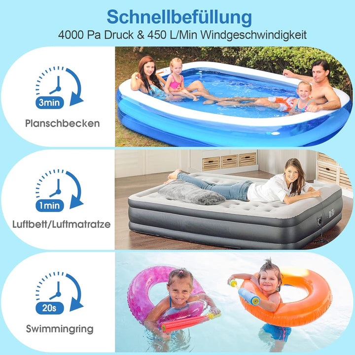 XIAZIR Camping-Isomatten, extra dick, 12,7 cm, aufblasbare Isomatte mit Kissen, integrierte Pumpe, ü