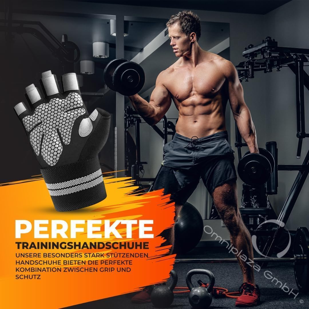 ProGrip Fitnesshandschuhe–Ideal für Männer und Frauen beim Kraftsport Gewichtheben Bodybuilding und