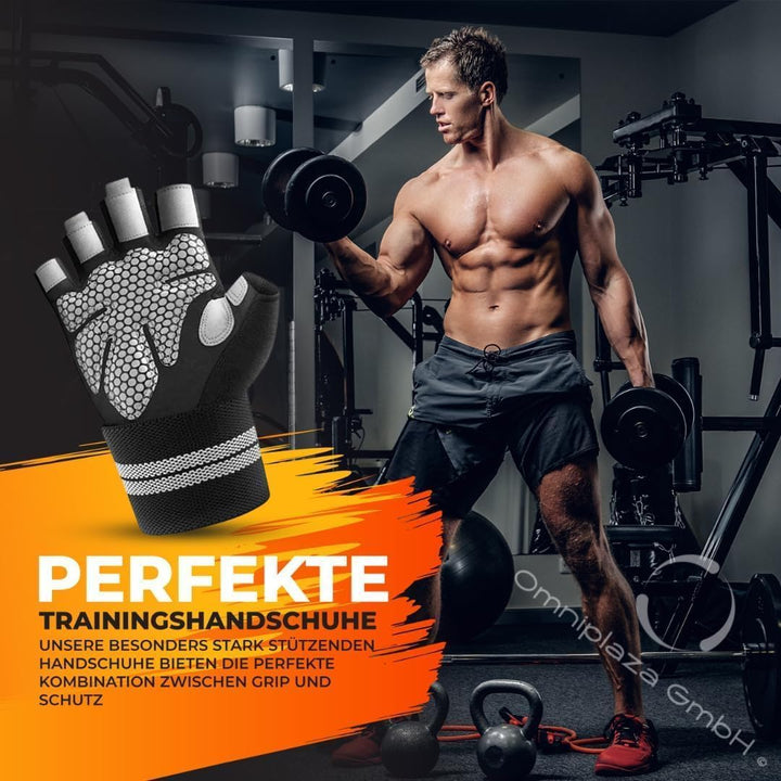 ProGrip Fitnesshandschuhe–Ideal für Männer und Frauen beim Kraftsport Gewichtheben Bodybuilding und
