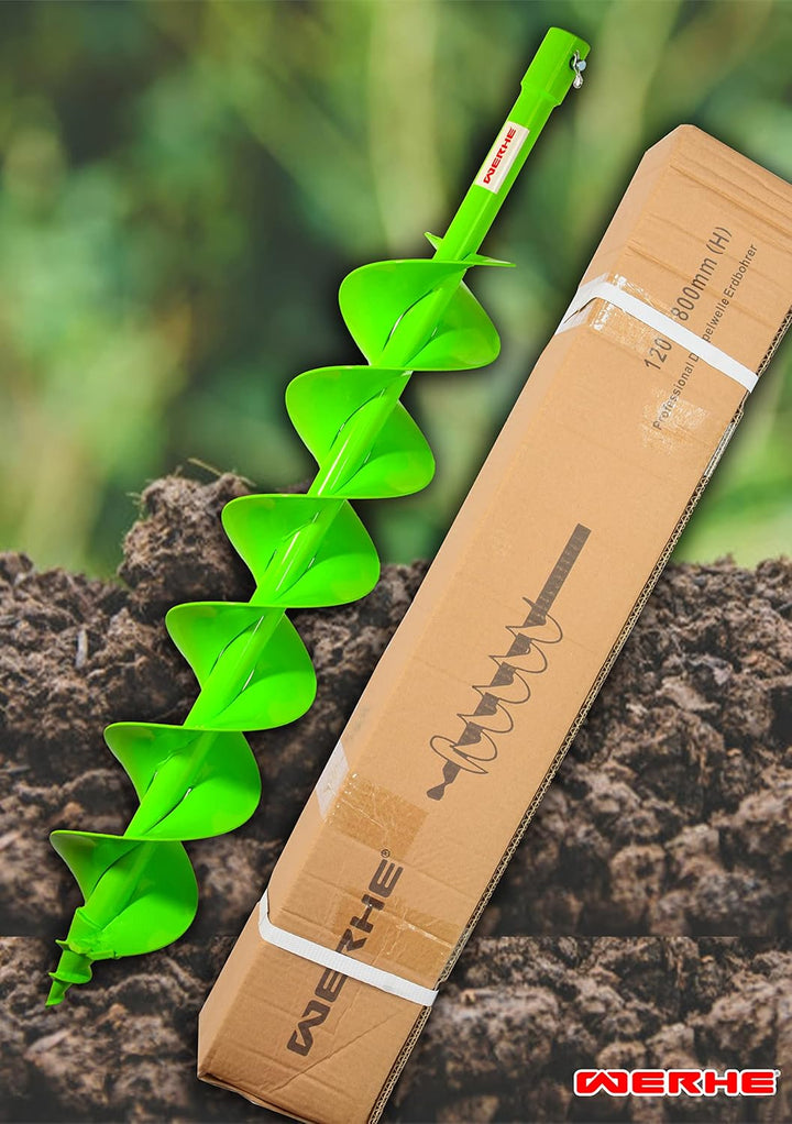 WERHE Profi Bohrer für Erdbohrer 120mm Florbohrer Brunnenbohrer robuste Bohrspitze geeignet für Maki