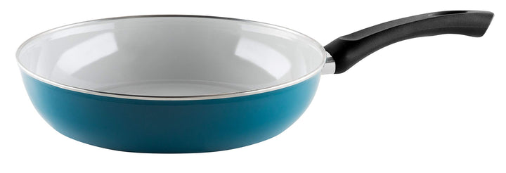Riess, 0057-010, Emaille Pfanne extra stark, NOUVELLE-AQUAMARIN EXTRA STARK, Durchmessser 28 cm, Höh