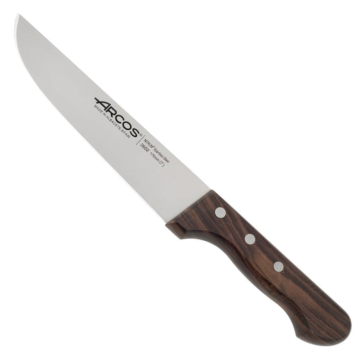 Arcos Serie Atlantico - Metzgermesser - Klinge Nitrum Edelstahl 170 mm - HandGriff Rosenholz Farbe B