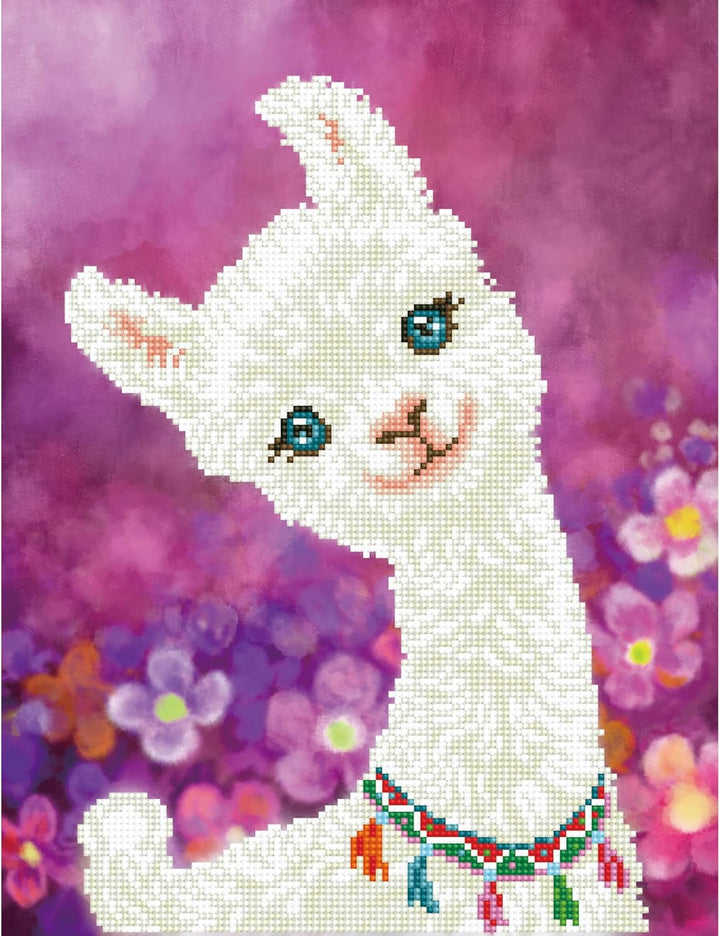 DIAMOND DOTZ DD7.018 - Original 5D Diamond Painting Set Lama Lulu, Kreativset mit 6.119 Diamant Mosa