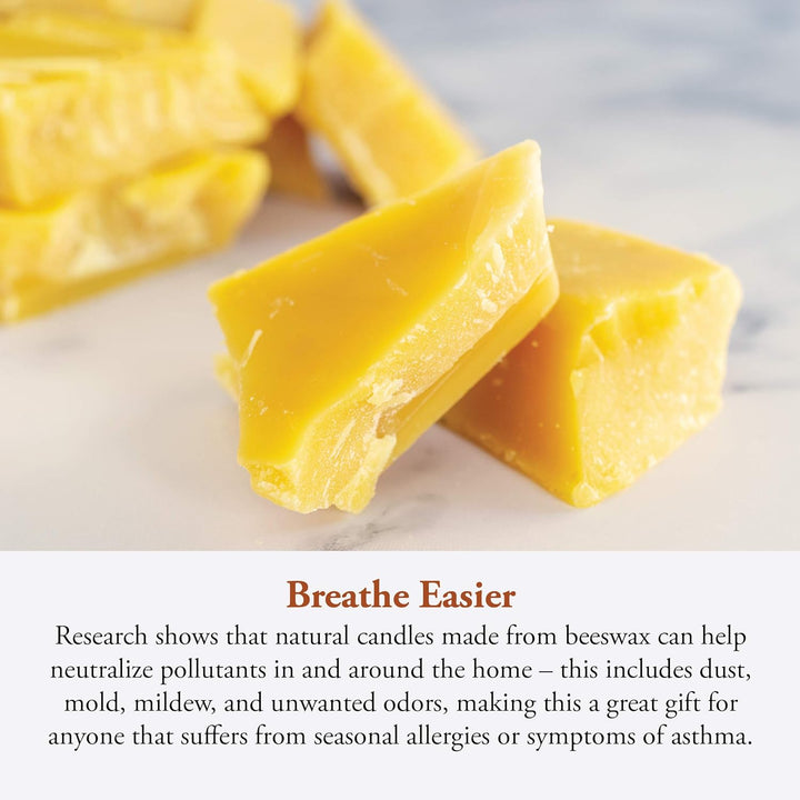 Candle by the Hour 48-Hour Tall Candle, Eco-Friendly Natural Beeswax with Cotton Wick, Tall Candle