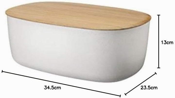 RIG-TIG by Stelton Z00038-1 Box-It Brotkasten, Melamin, Bambus, weiss, 34,5 x 23,5 x 13,0 cm White,