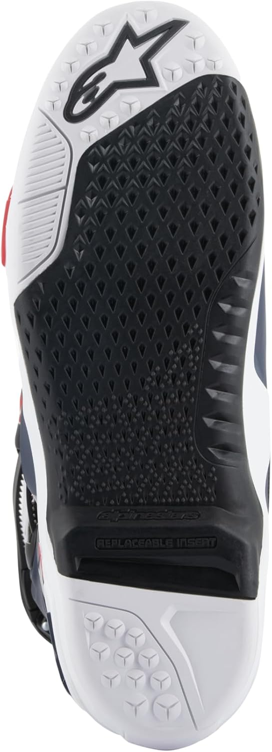 Alpinestars Motocross-Stiefel Tech 10 Supervented Blau Gr. 47 46 EU Night Navy White Rainbow, 46 EU