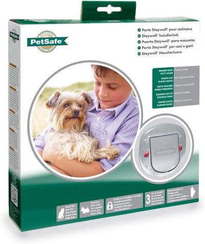 PetSafe Grosse Katzenklappe für Katzen/kleine Hunde, Ideal für Fenster/Schiebetüren, Tiere bis 10 kg