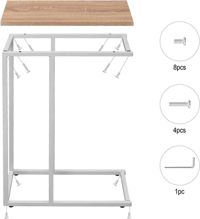 WOLTU Beistelltisch 2er Set Kaffeetisch Couchtisch Sofatisch Nachttisch Betttisch Laptoptisch, Geste