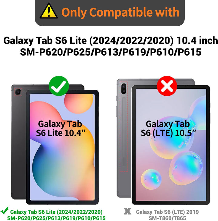 Timecity Tasche für Samsung Galaxy Tab S6 Lite, 10,4 Zoll 2024/2022/2020 mit Bildschirmschutz, Heavy