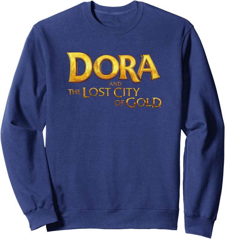 Dora the Explorer Dora And The Lost City Of Gold Golden Text Sweatshirt