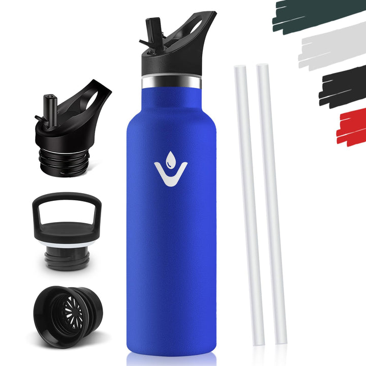 Trinkflasche 750ML, BPA-Frei, Trinkflasche Edelstahl, Auslaufsichere Isolierflasche Doppelwandig, Wa
