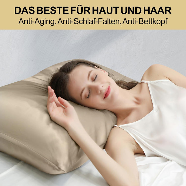 ZIMASILK Kissenbezug aus 100% Seide für Haare und Haut. Doppelseitige 19 Momme Reine Maulbeerseide K