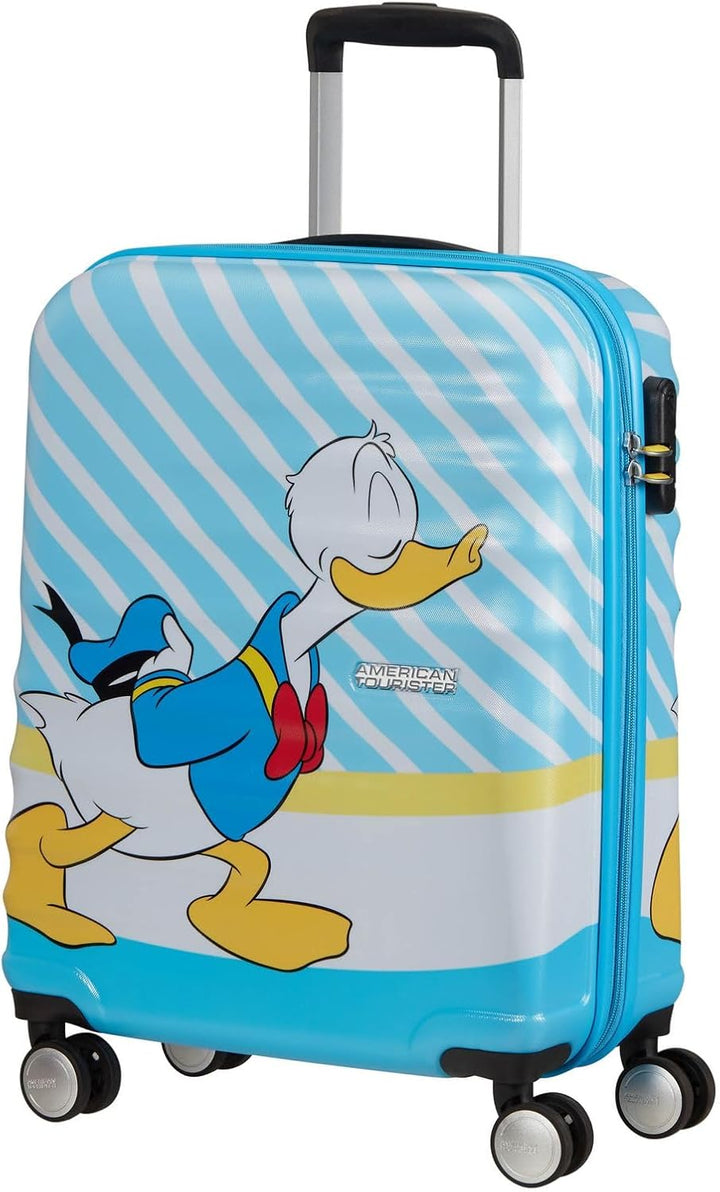 American Tourister Wavebreaker Disney - Spinner S, Kindergepäck, 55 cm, 36 L, Mehrfarbig (Donald Blu