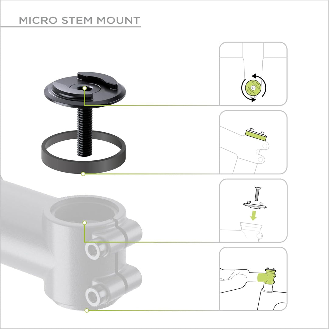 SP CONNECT Micro Stem Bundle | SPC+ | für iPhone 15 Plus Handy Halterung für den fahrradlenker | Sma